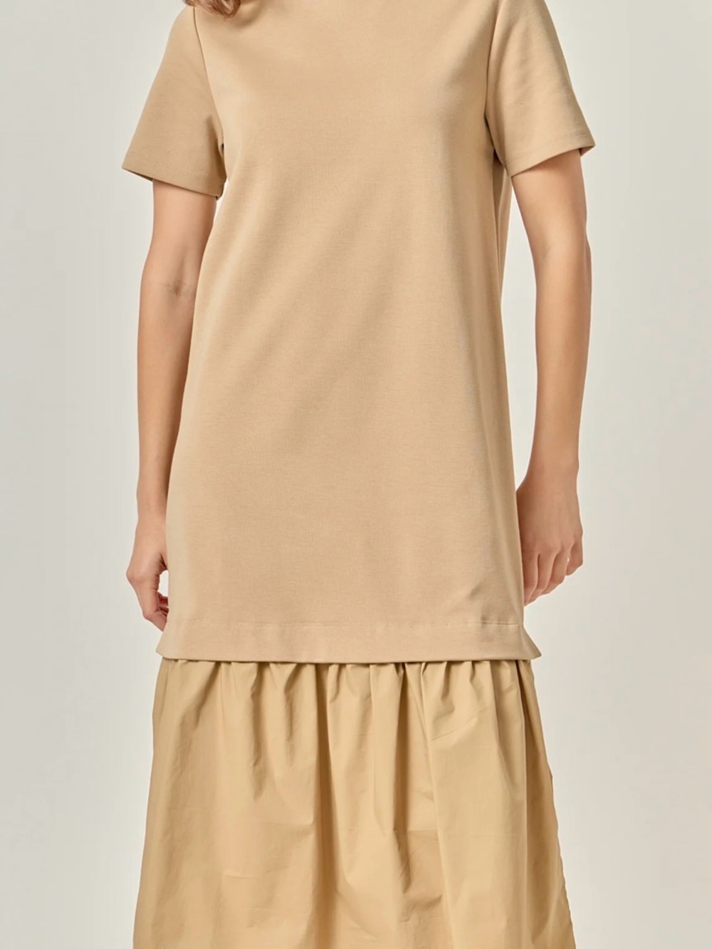 English Factory Beige Midi Tunic Dress